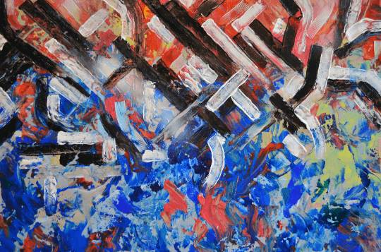 Abstract Street Art - Abstract Home Decor Art On Large Deep Canvas - ArtCursor