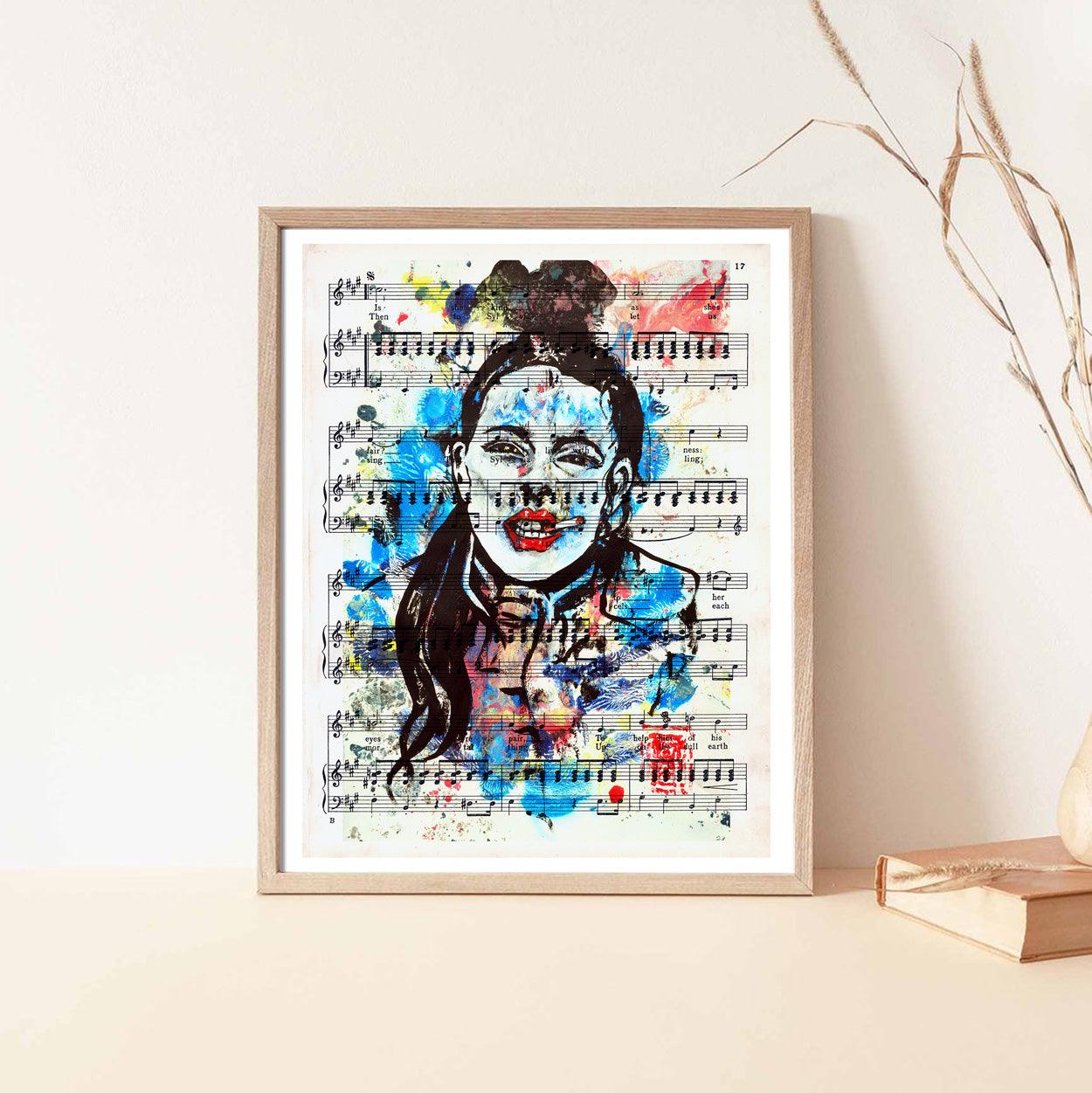 Girl With The Cigarette - ArtCursor