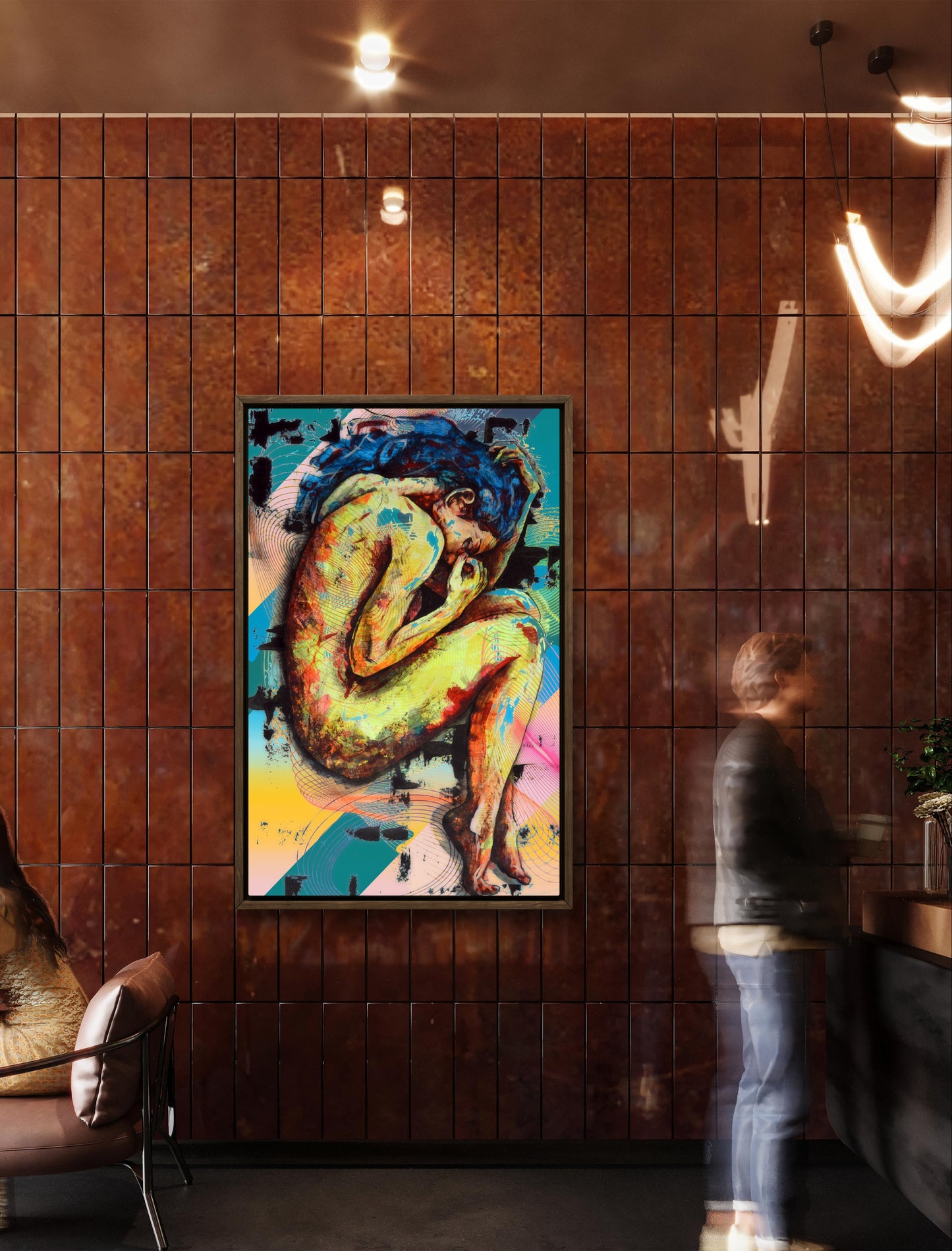 Large Modern Wall Art - Abstract Pop Art Portrait Print, Stylish Home Decor, Trendy Office Artwork