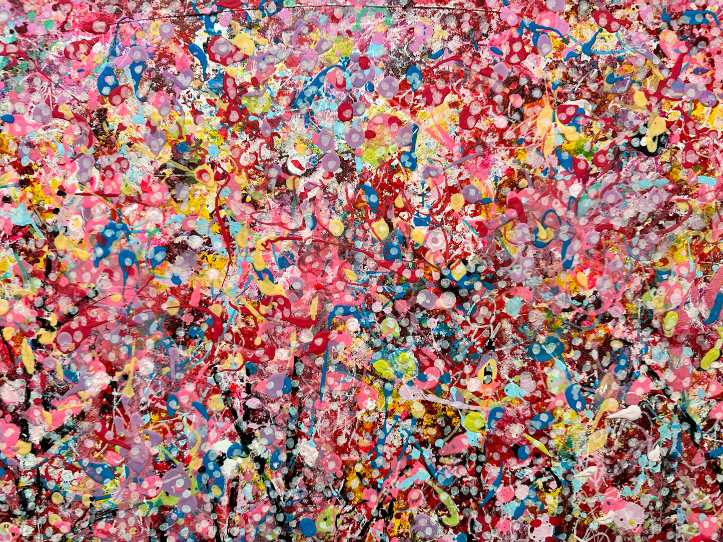 Ready-to-hang "Fantasy Forest" abstract artwork with a certificate of authenticity.