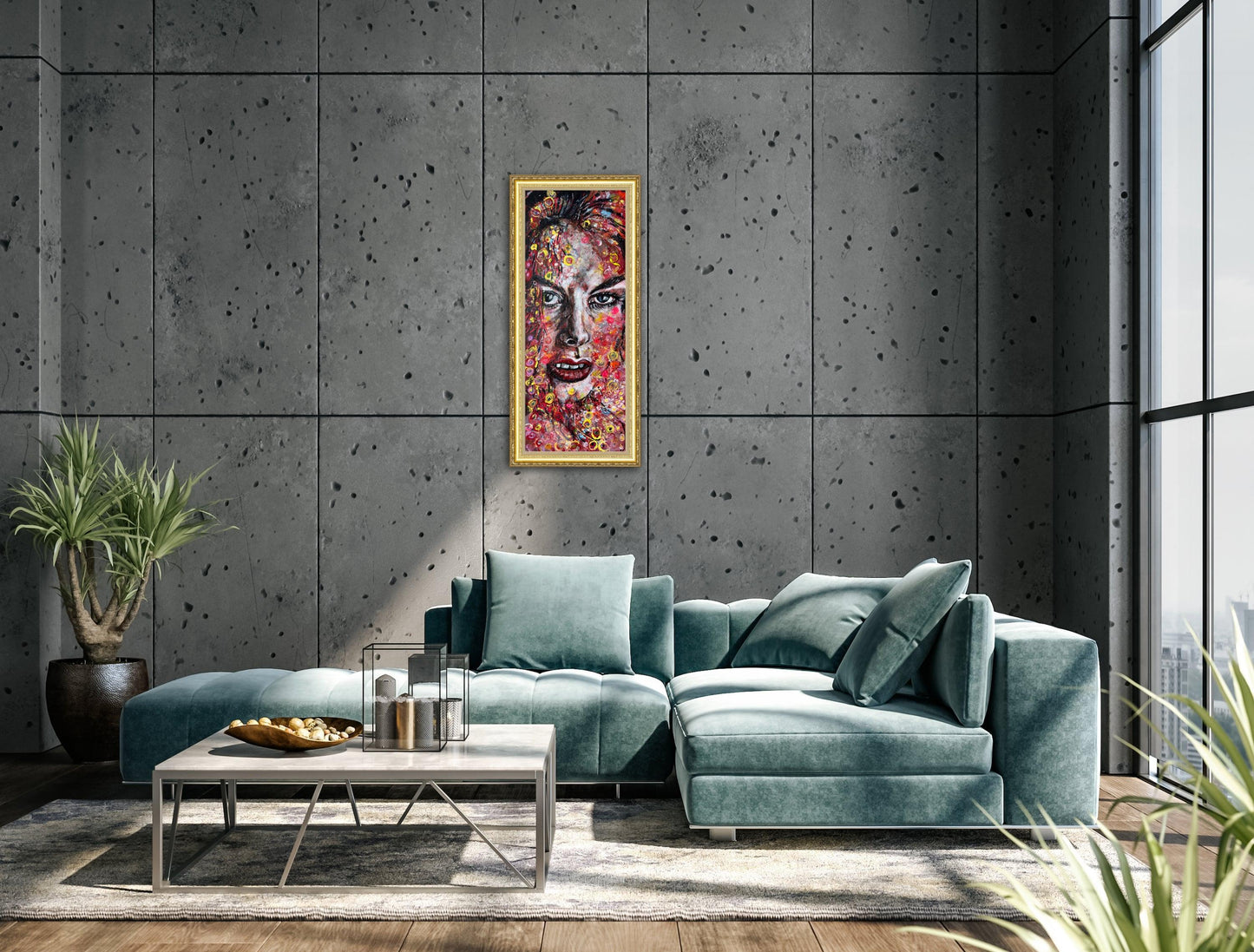 Carmine Conundrum - Original Fine Art Painting on Deep Canvas - ArtCursor