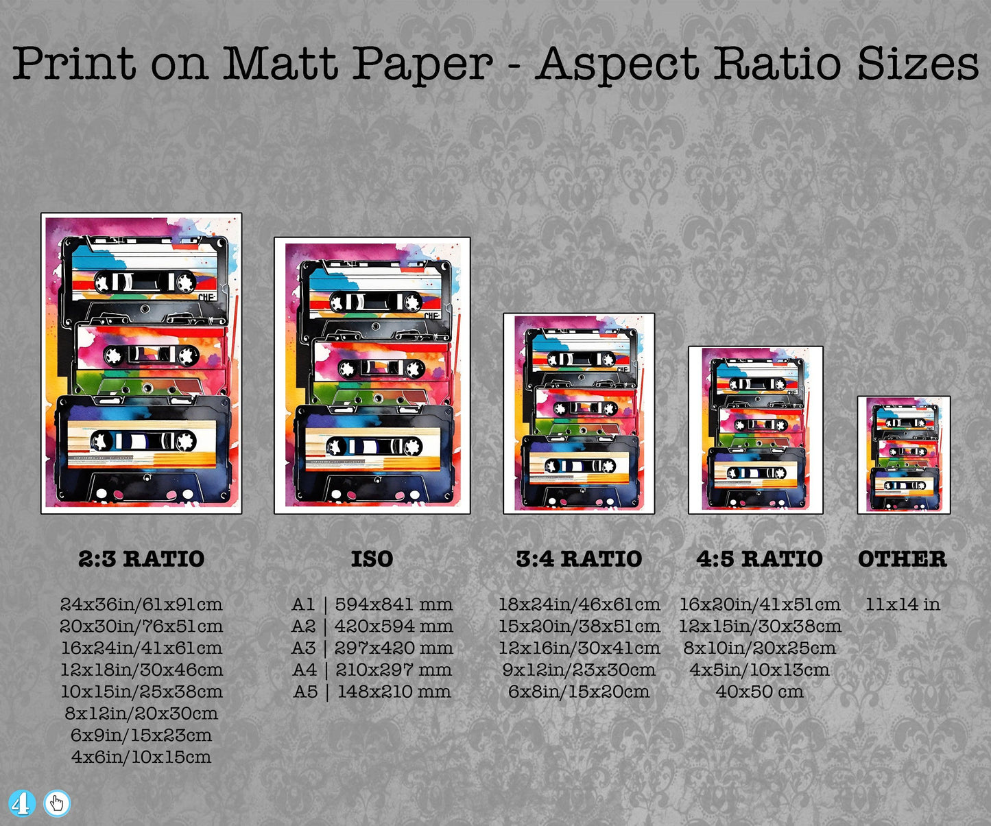 Chromatic Cassette Chronicles: Watercolour Tape Art - ArtCursor
