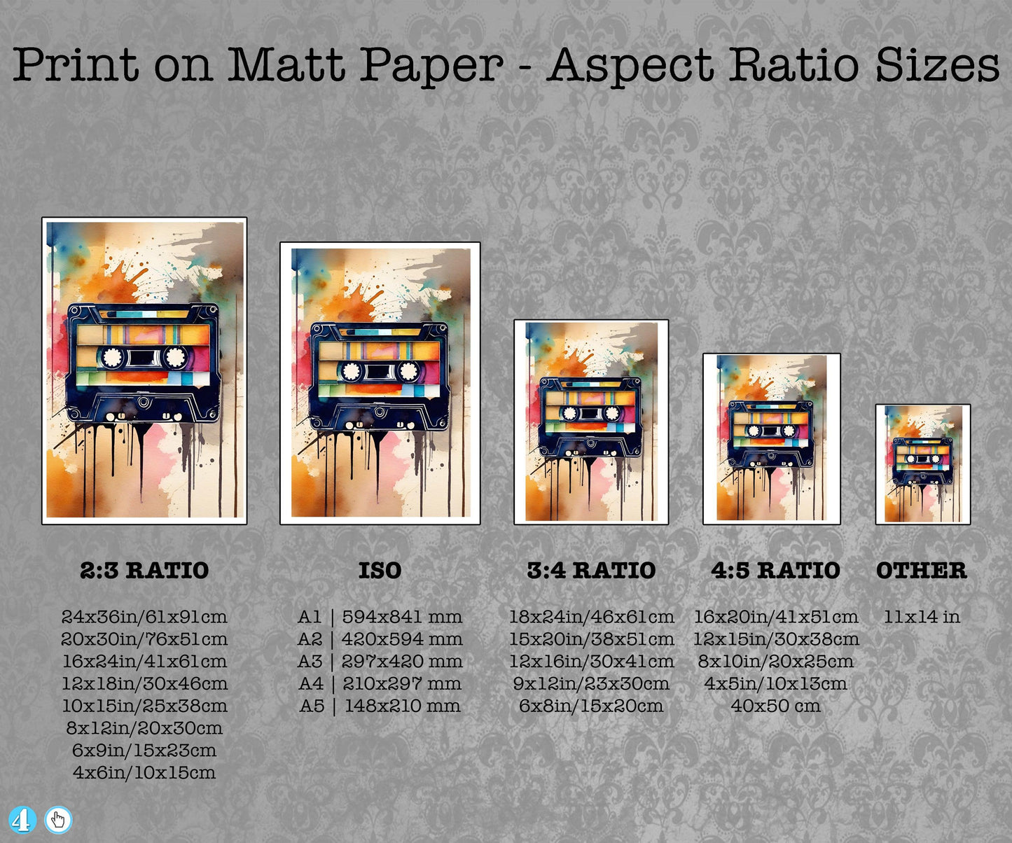 Retro Cassette Tape Rhythms 80s - ArtCursor
