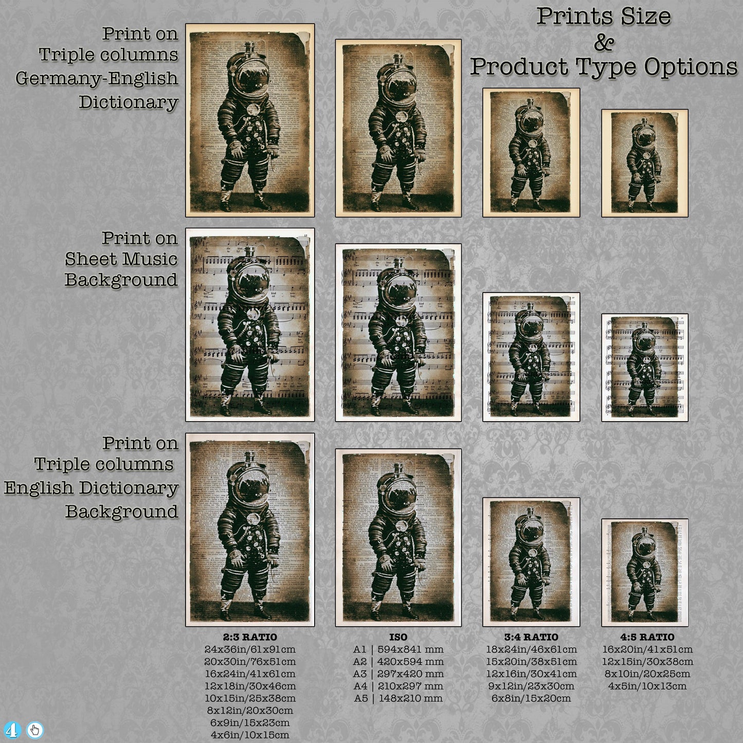 Stellar Dawn - Victorian Gothic Art on Vintage Dictionary Page - ArtCursor