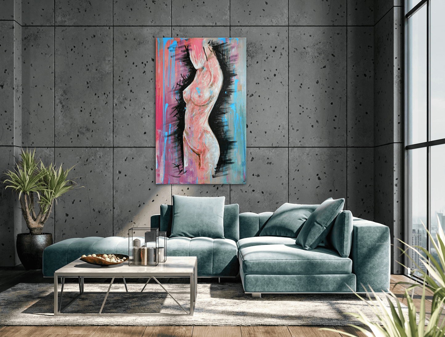 I Feel So Good - Original Modern Painting Art on Large Deep Canvas - ArtCursor