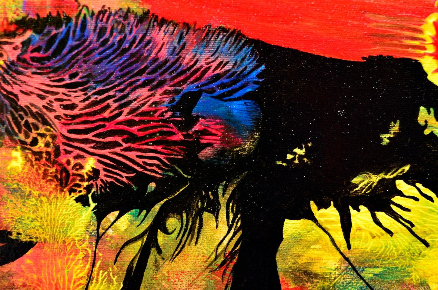 Abstract Girls - Original Acrylic Painting Art on Canvas - ArtCursor