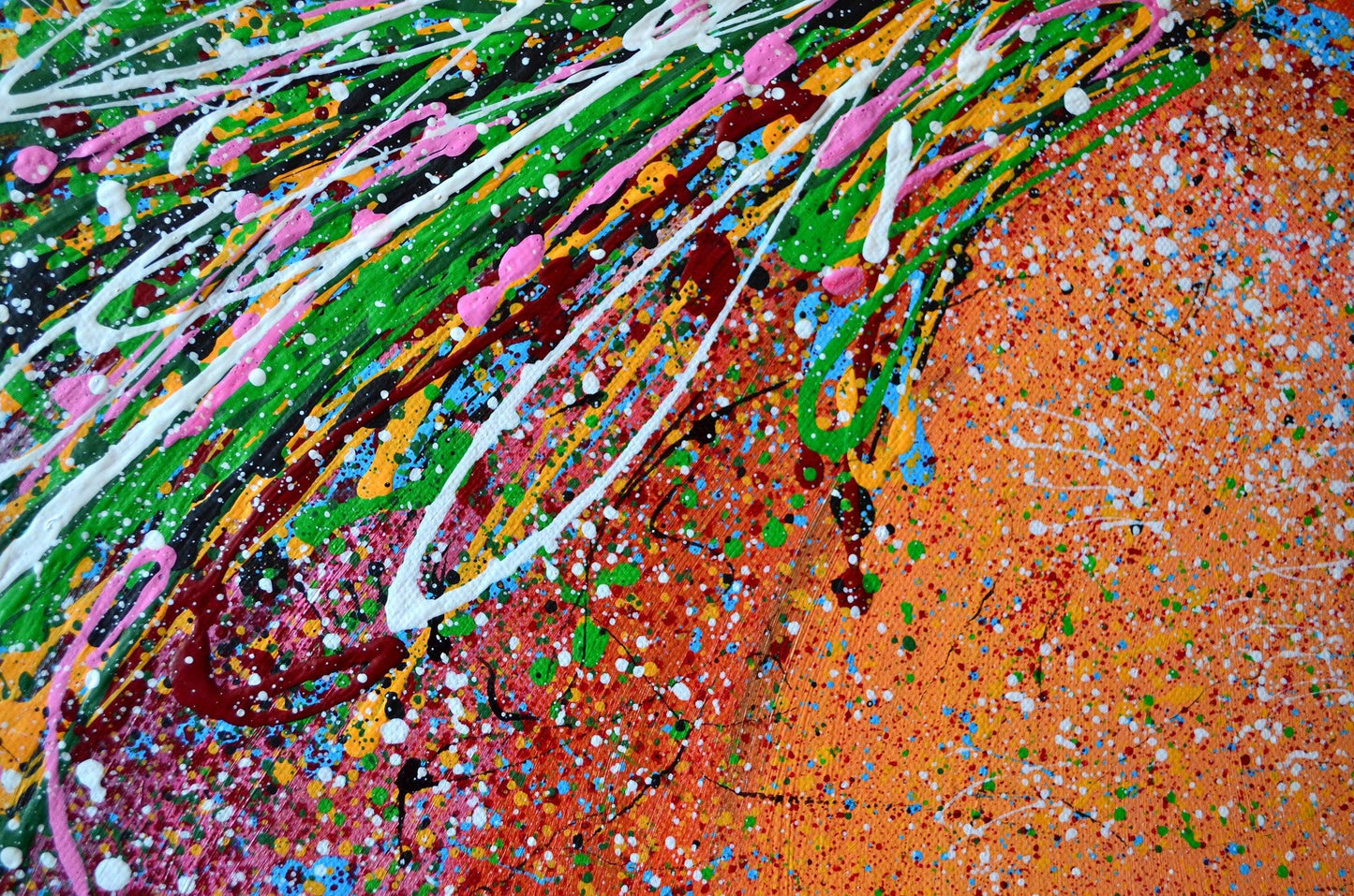 Dream Summer 1 - Original Abstract Painting Art on Deep Canvas - ArtCursor