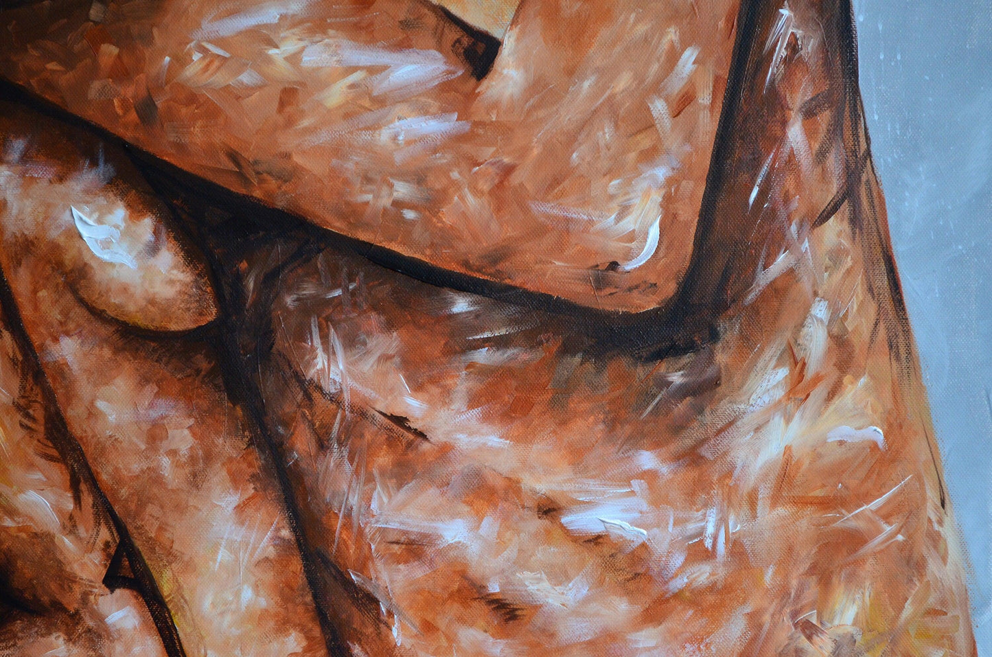 Lovers - Original Painting Art on Large Canvas - ArtCursor