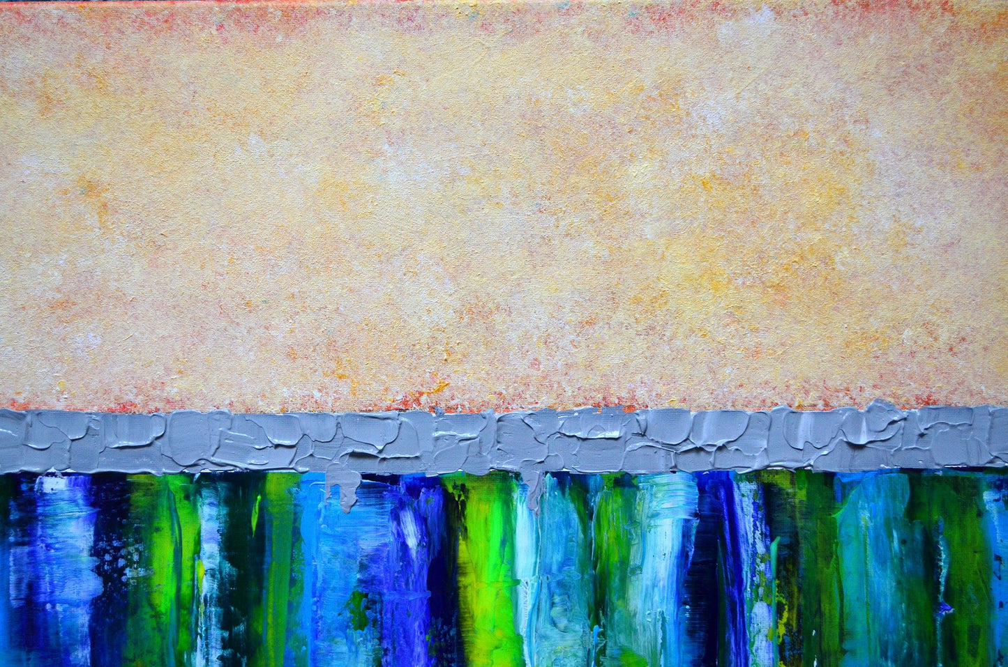 Blue Fantasy - Original Abstract Painting Art on Canvas - ArtCursor