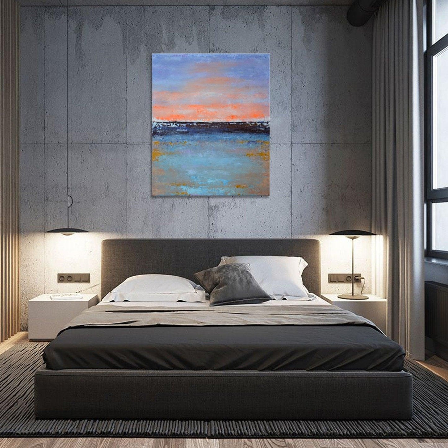 The Ebb Tide - Original Abstract Painting Art on Canvas - ArtCursor