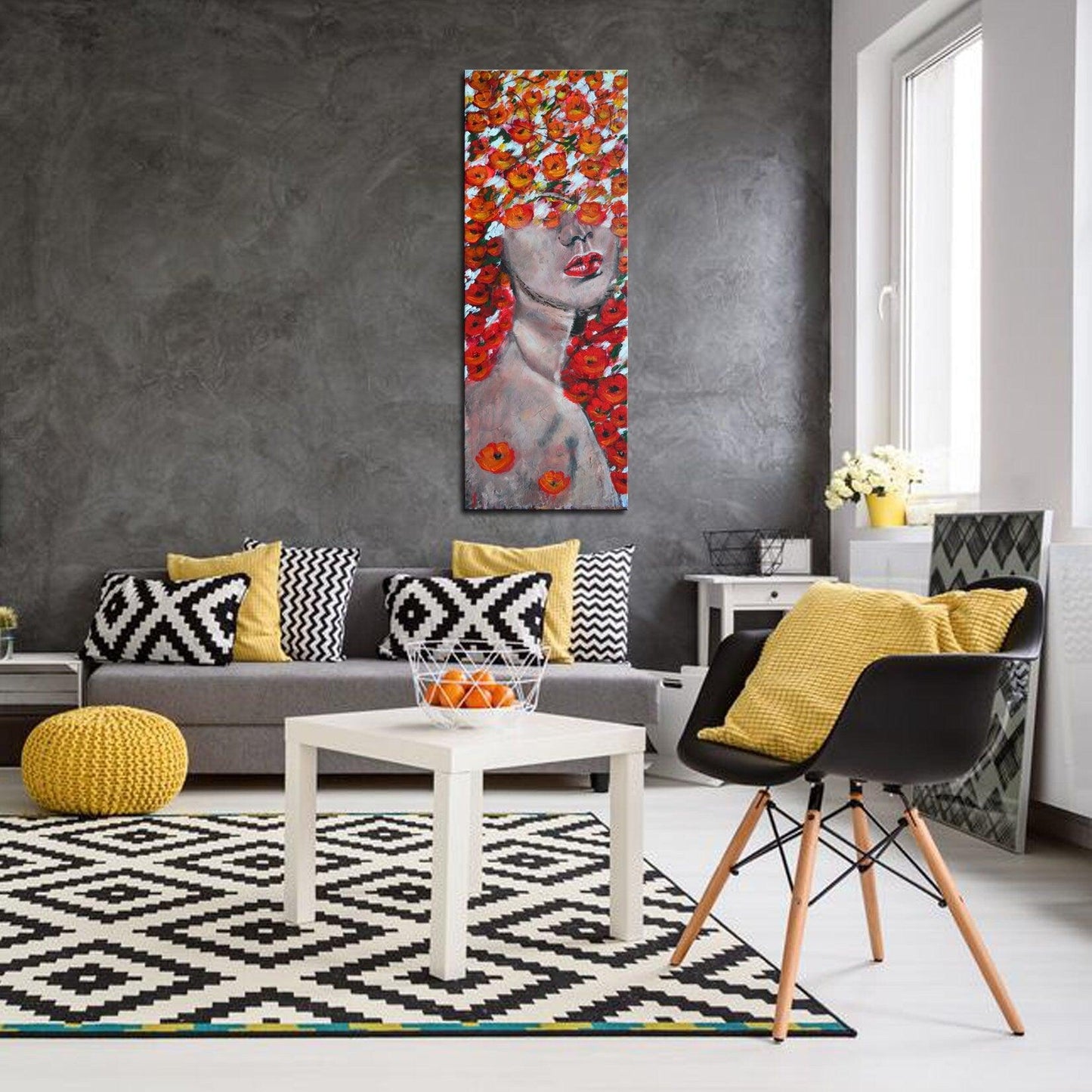 Queen of the Spring Flowers Original Fine Art Painting on Deep Canvas - ArtCursor