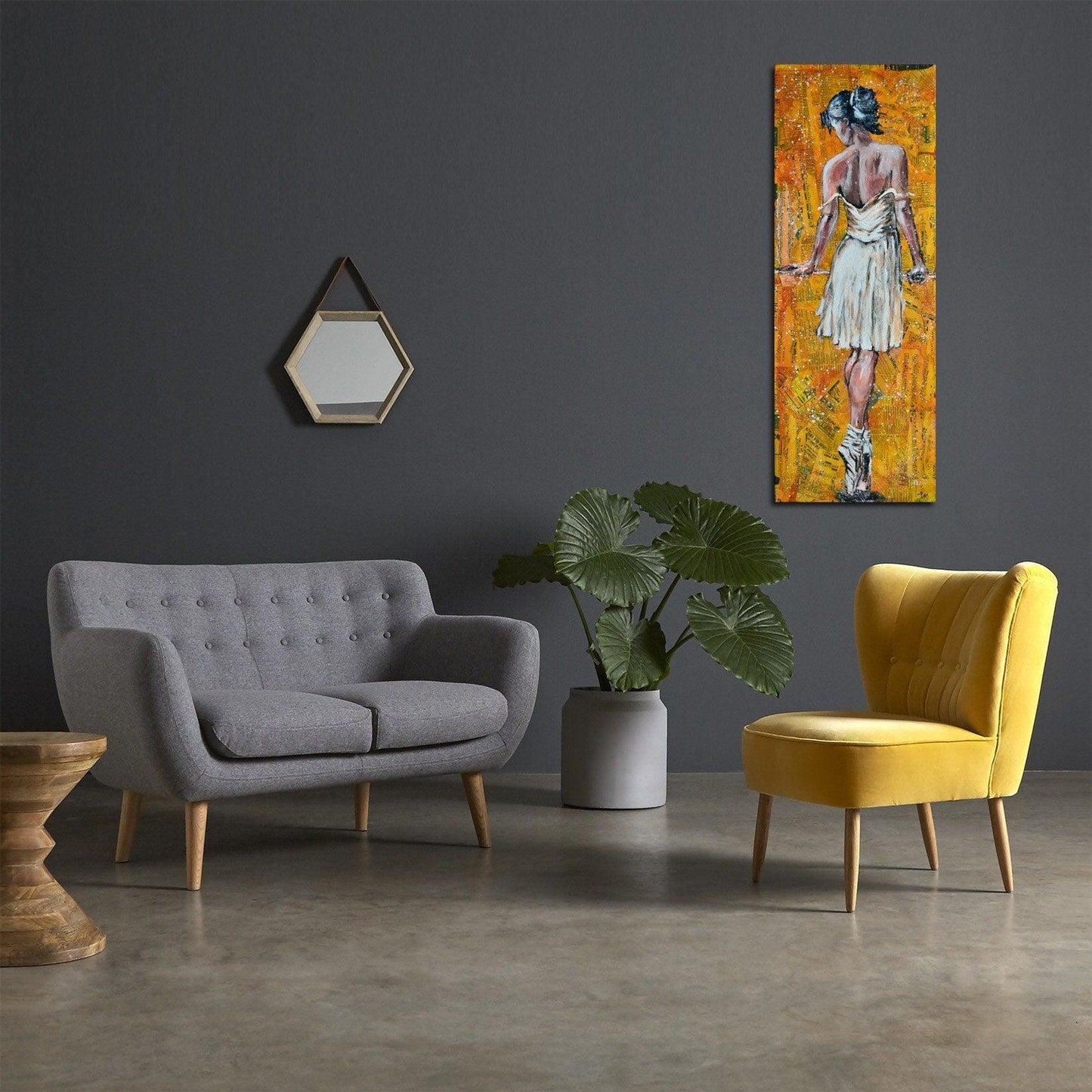 Ballerina - Original Fine Art Ballet Dancer Painting on Canvas - ArtCursor