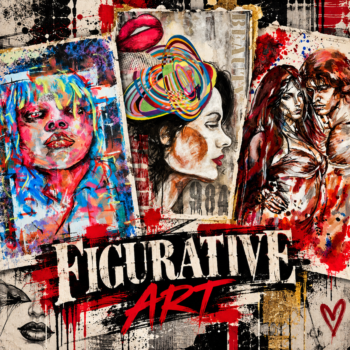 Figurative Art collection – collage of original ArtCursor artworks