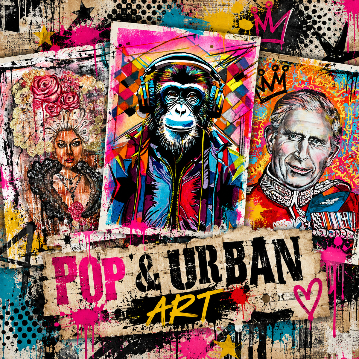 Pop & Urban Art collection – collage of original ArtCursor artworks