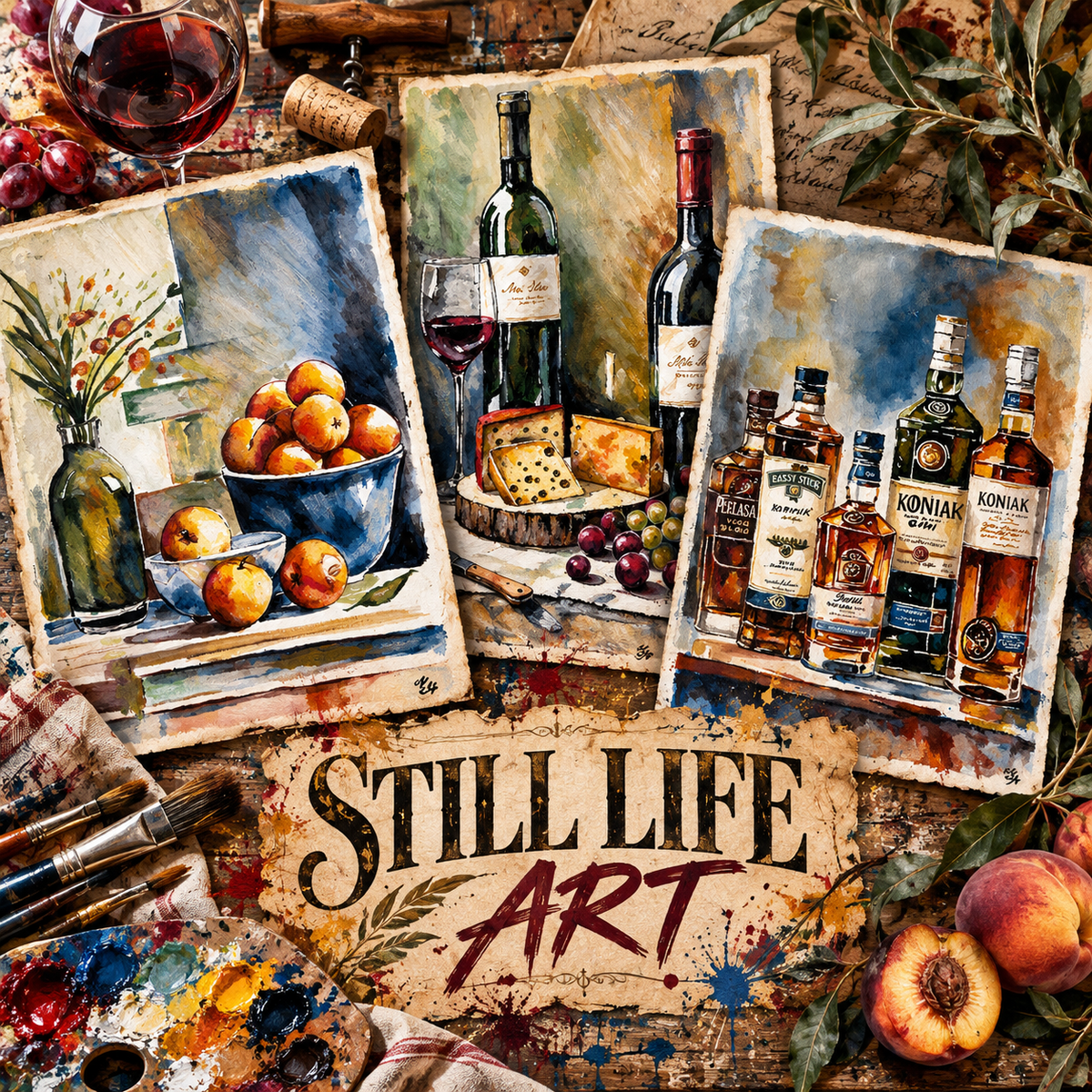Still Life Art collection – collage of original ArtCursor artworks