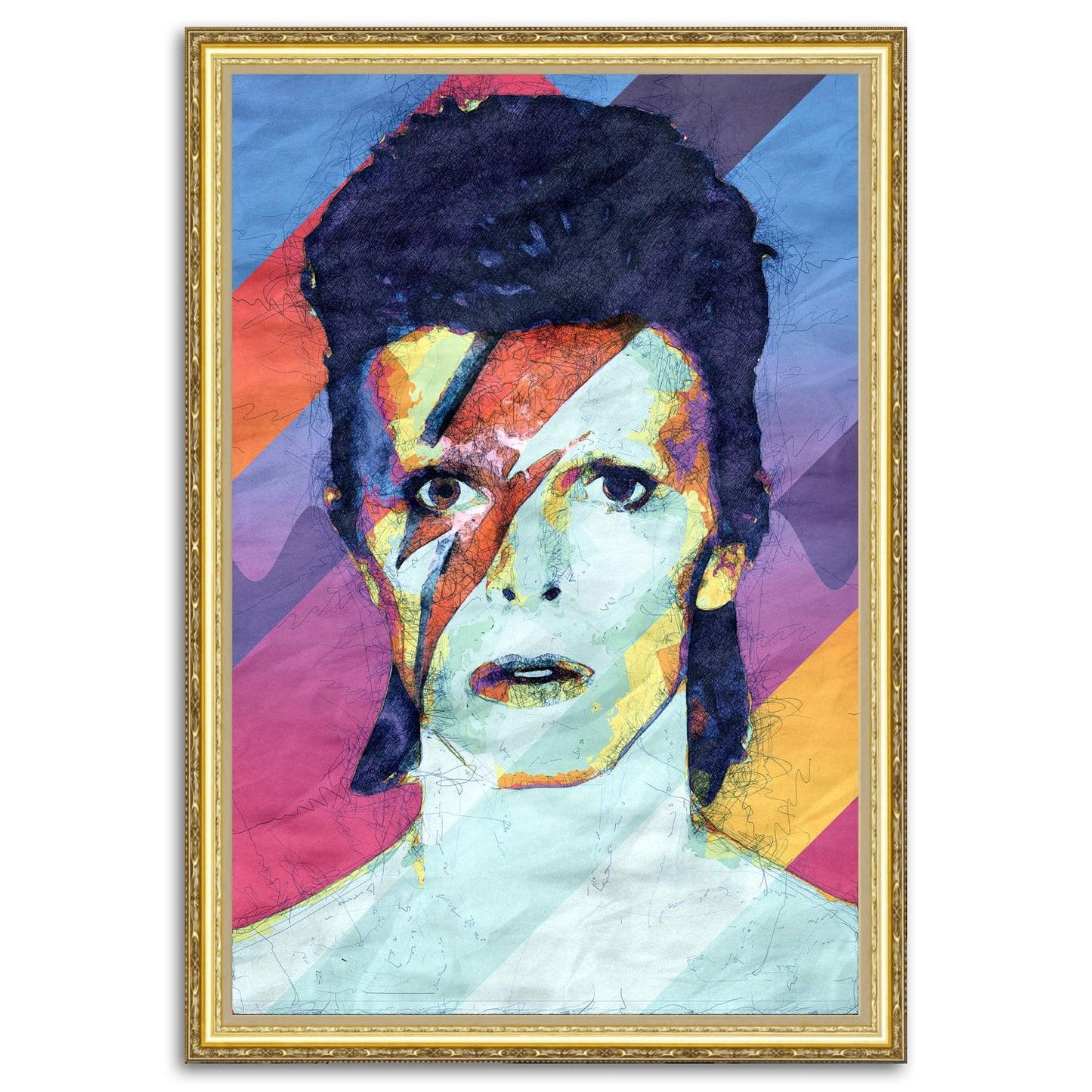 David Bowie Ziggy Stardust - Pop Art Modern Poster - ArtCursor