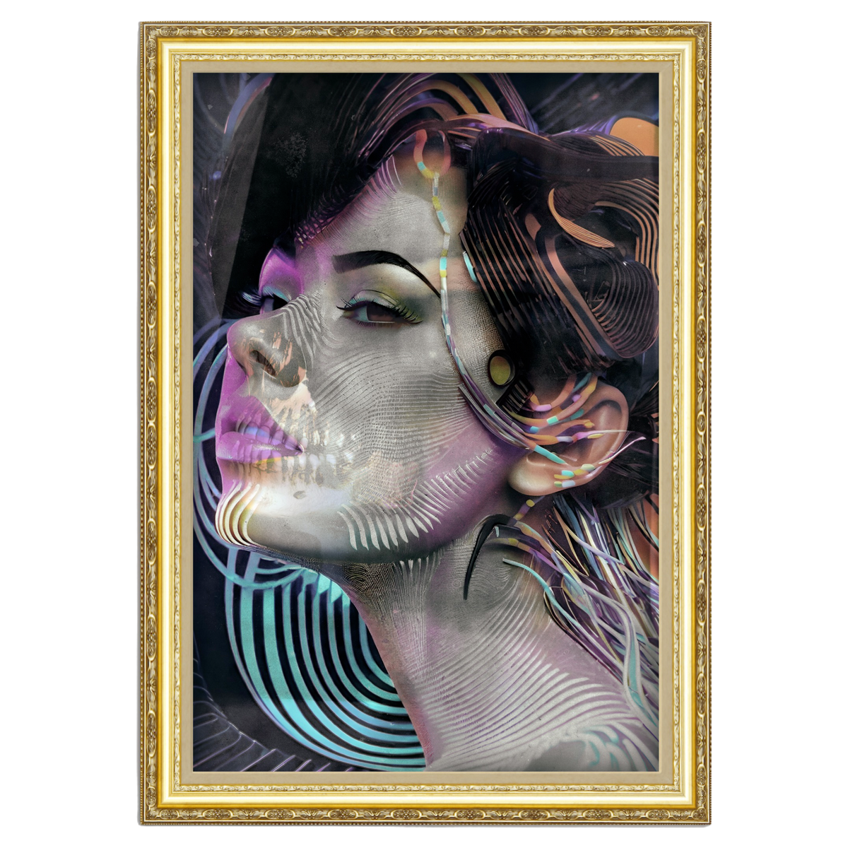 Radioisotope Vibrations limited edition portrait art print by Jakub DK