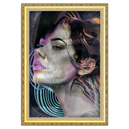 Radioisotope Vibrations limited edition portrait art print by Jakub DK