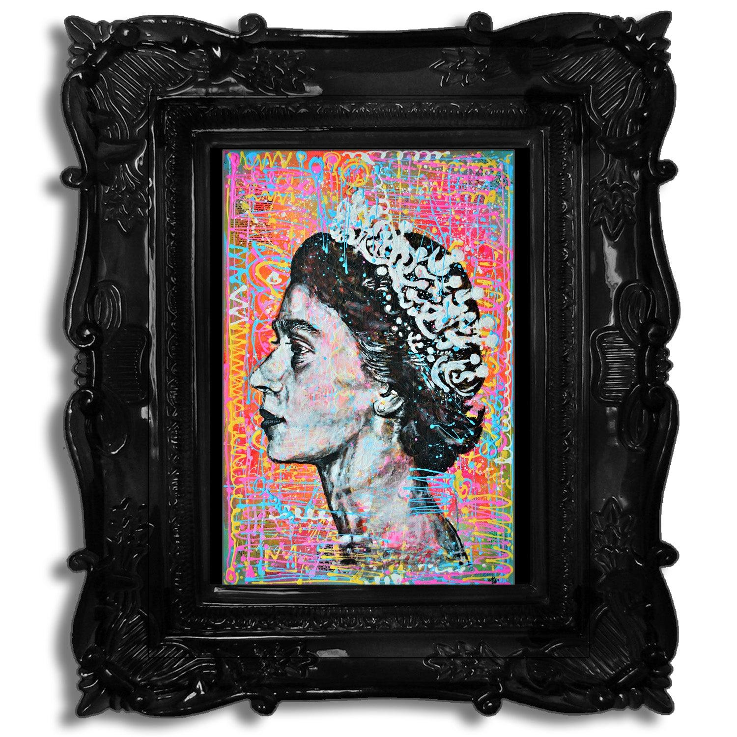 Queen Elizabeth II - Modern Pop Art Portrait Art - ArtCursor