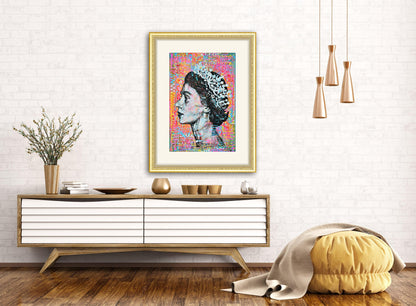 Queen Elizabeth II - Modern Pop Art Portrait Art - ArtCursor