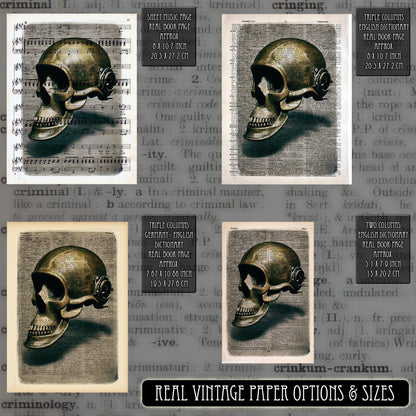 Monkey Artefact - Victorian Gothic Art on Vintage Dictionary Page - ArtCursor