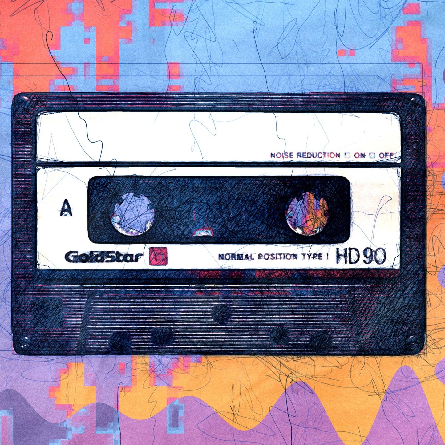 Retro Tape Cassette - GoldStar 1 - ArtCursor