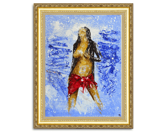 Erotic Blue - Original Abstract Painting Art on Canvas - ArtCursor