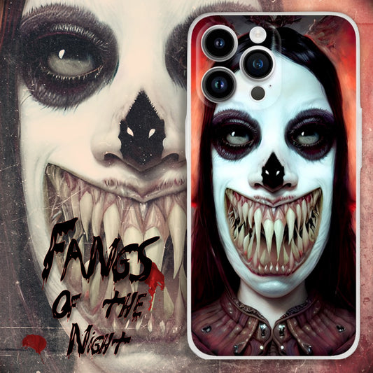 Fangs of the Night, Gothic Macabre, Dark Academia Gift, Dark Art, Horror Creepy iPhone Phone cases