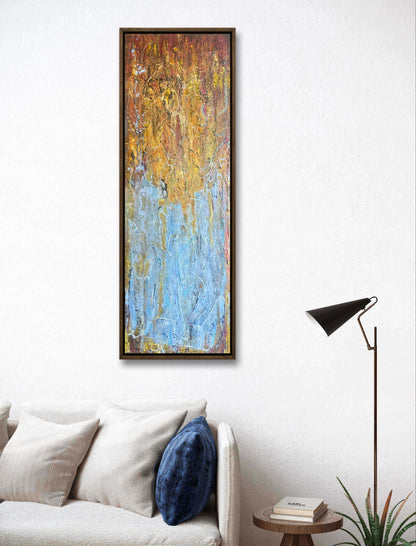 Yellow abstract home decor wall art