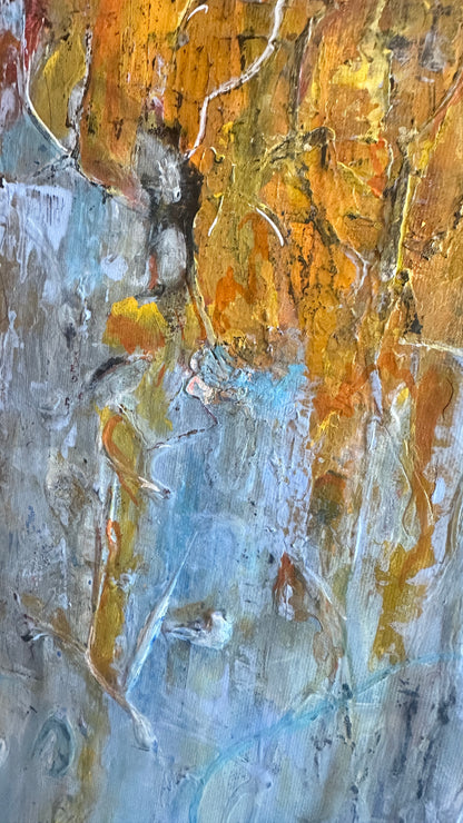 Modern abstract art with layered texture