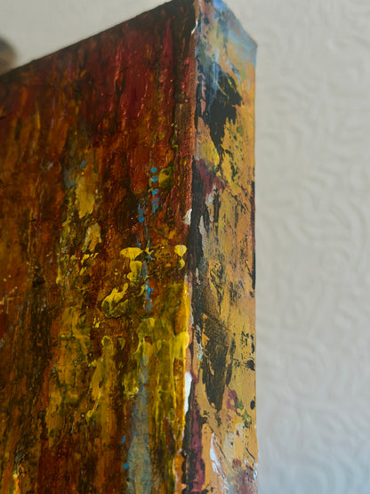 Contemporary yellow lava inspired painting