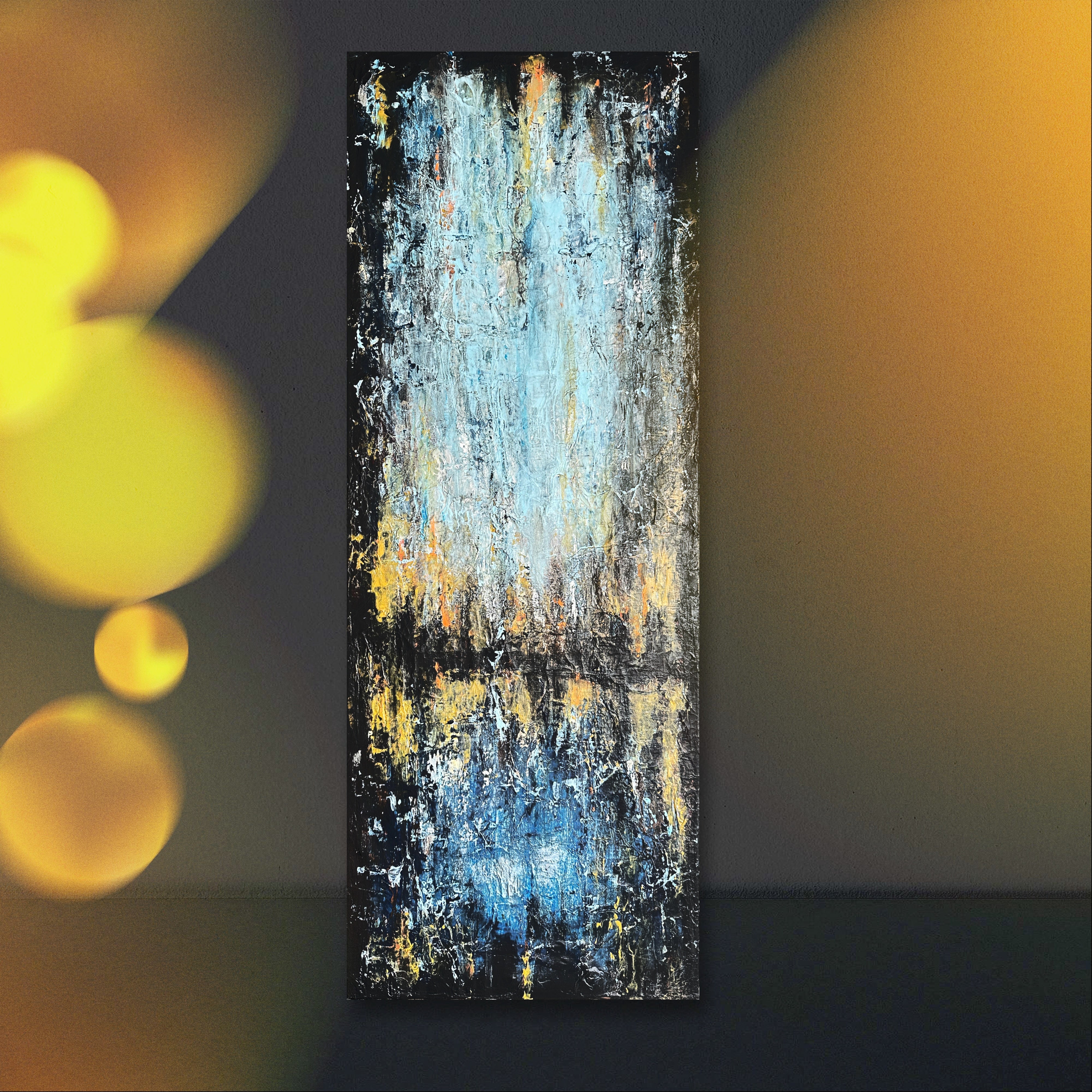 Modern blue abstract artwork by Misty Lady