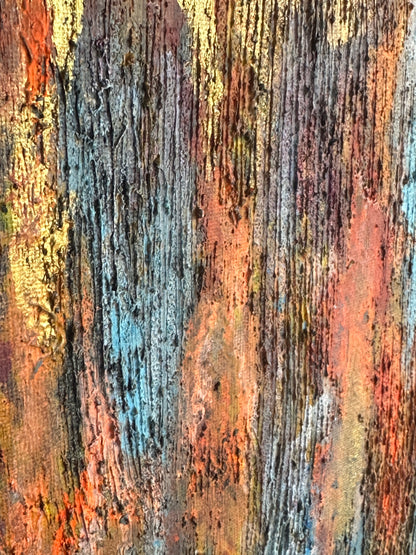 expressive abstract painting with texture