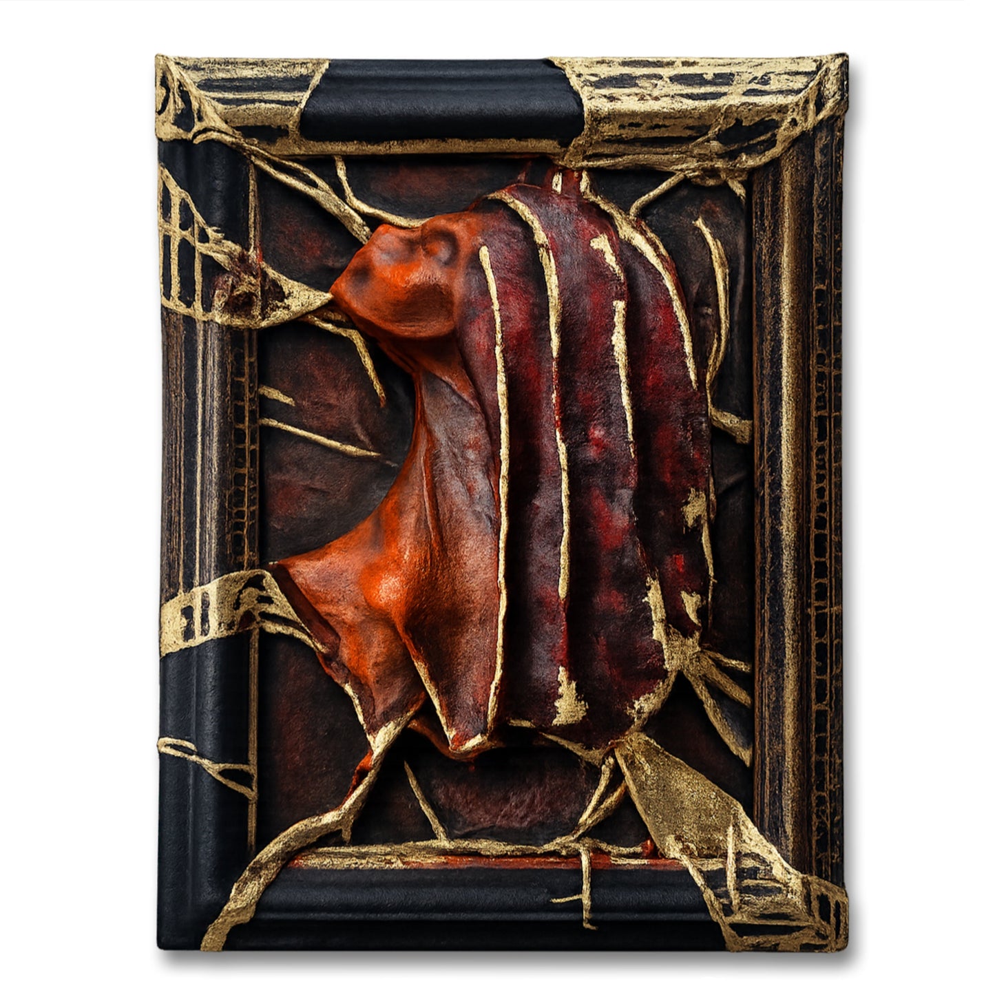 Moonlit Beauty Victorian Gothic Leather Art Sculpture Wall Decor