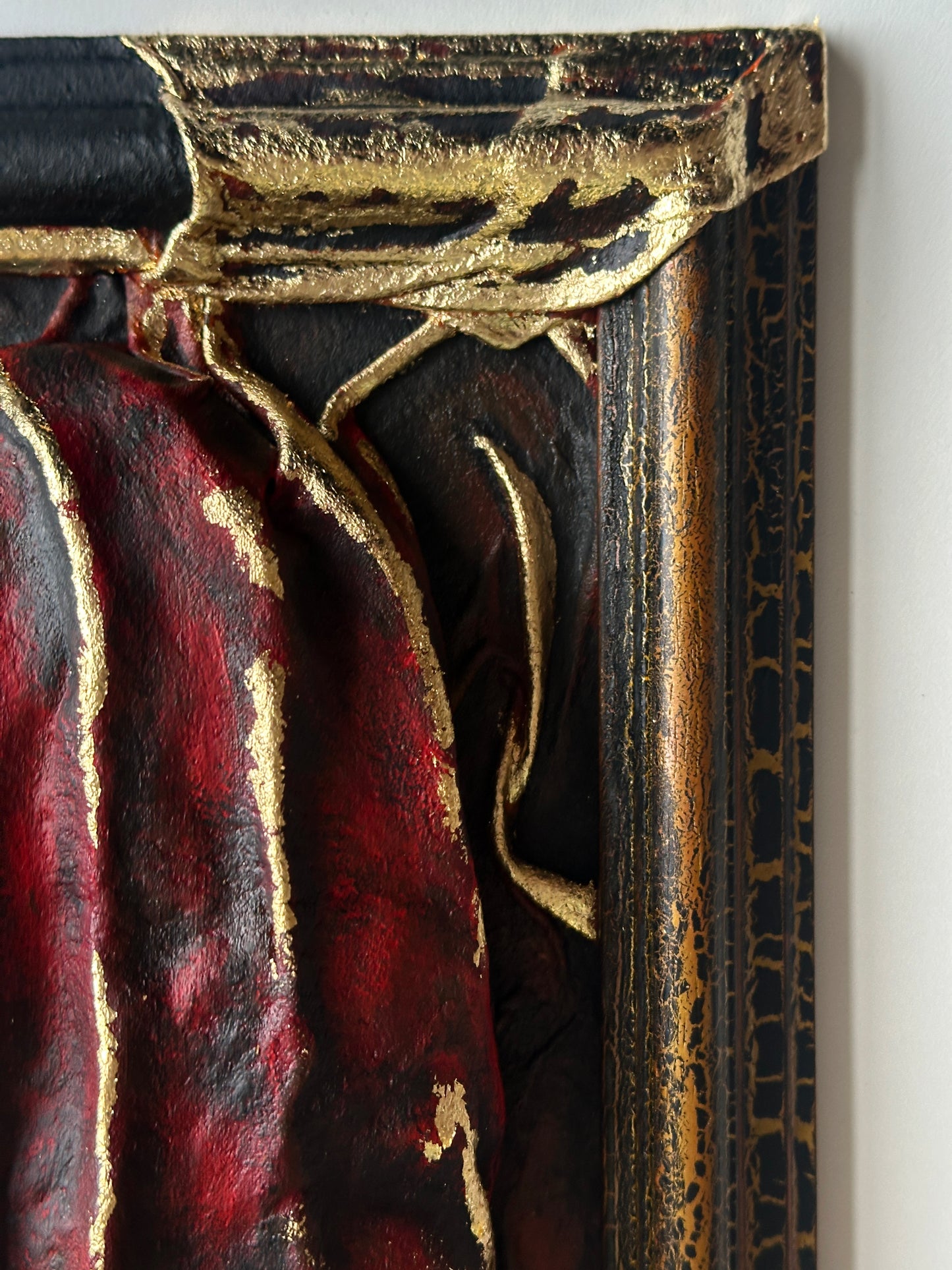 Victorian Moonlight Woman Leather Art Decorative Wall Panel