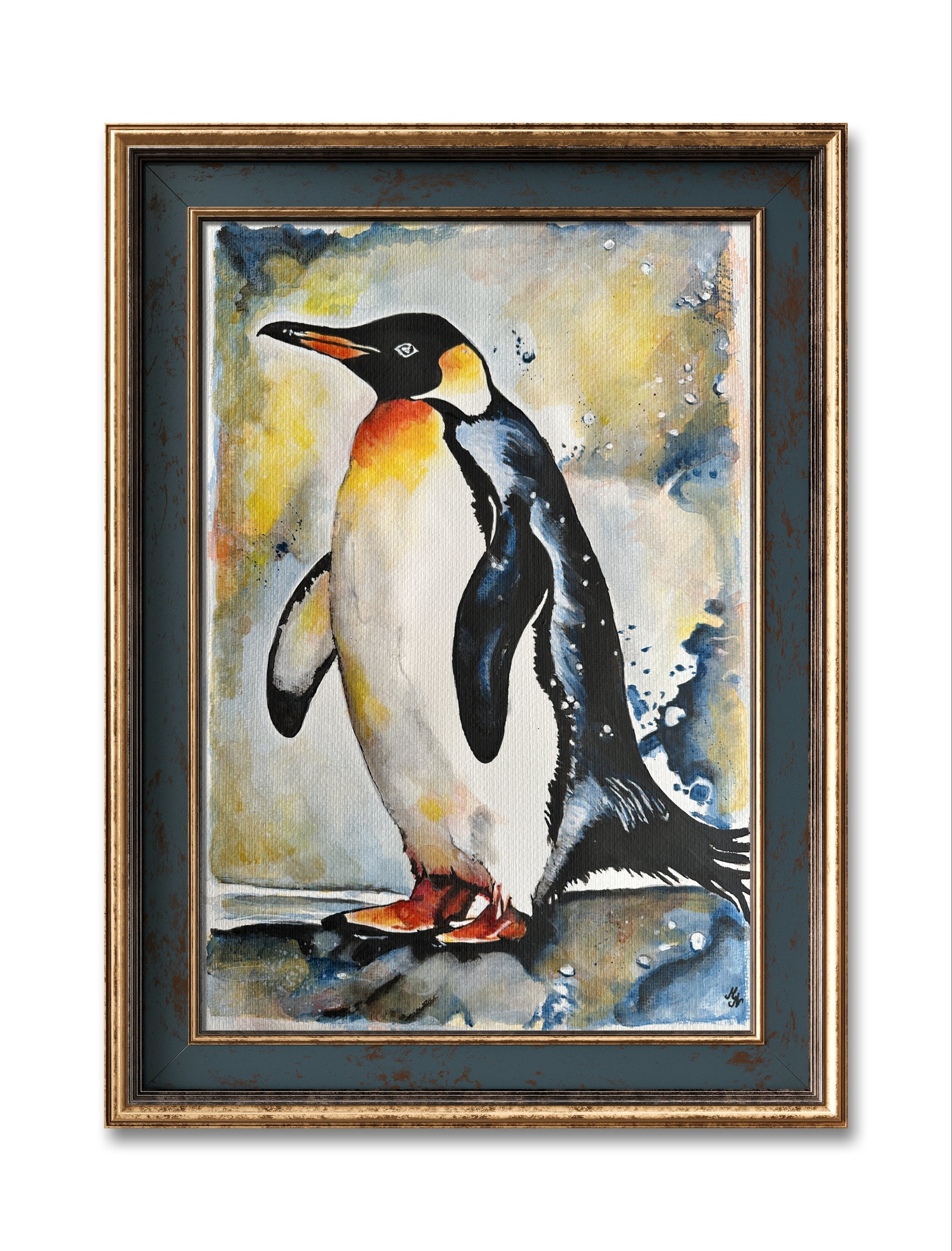 "Expressive Penguin Artistry"