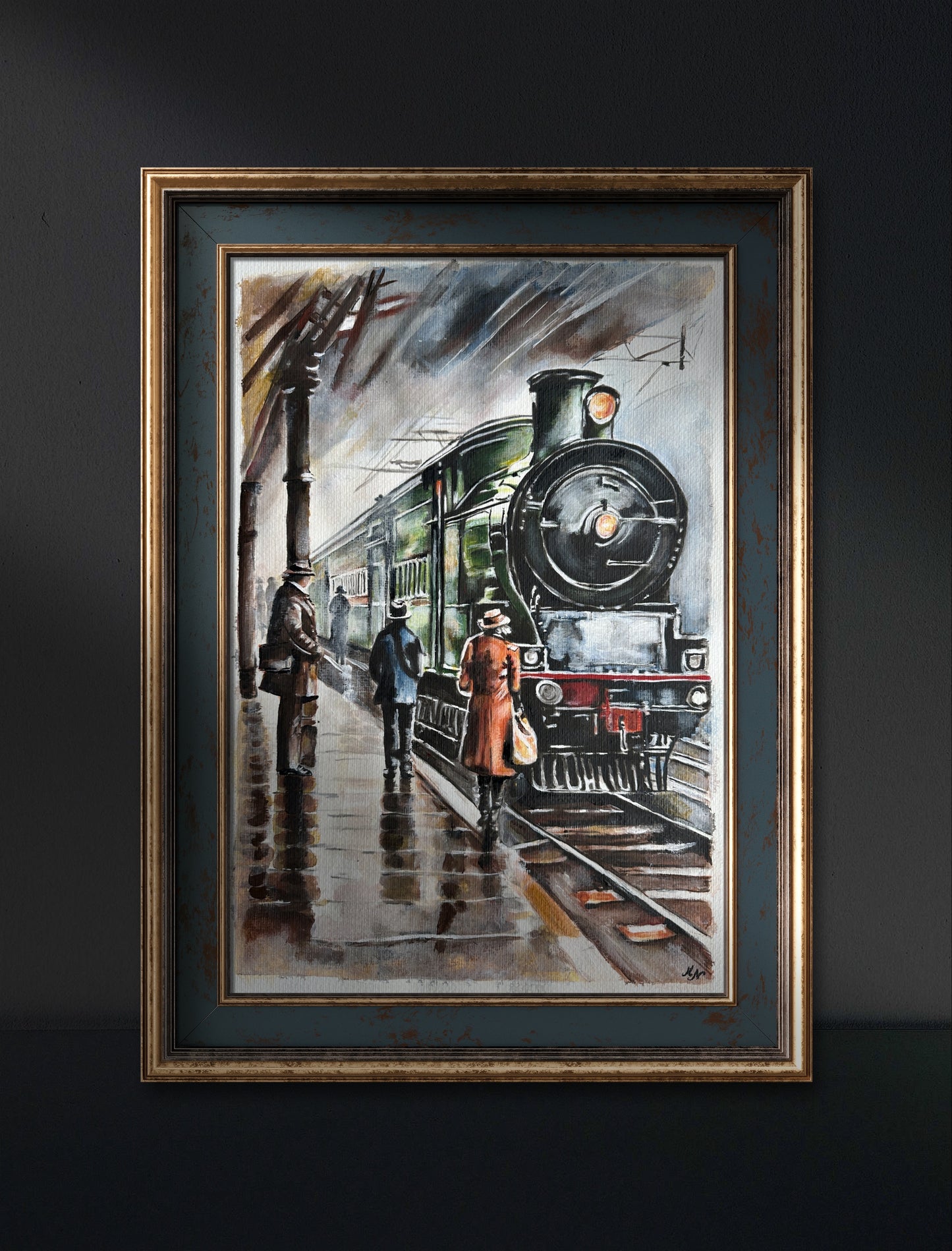 In "Age of Steam," artistically rendered scenes of human interaction merge seamlessly with the timeless allure of locomotives.