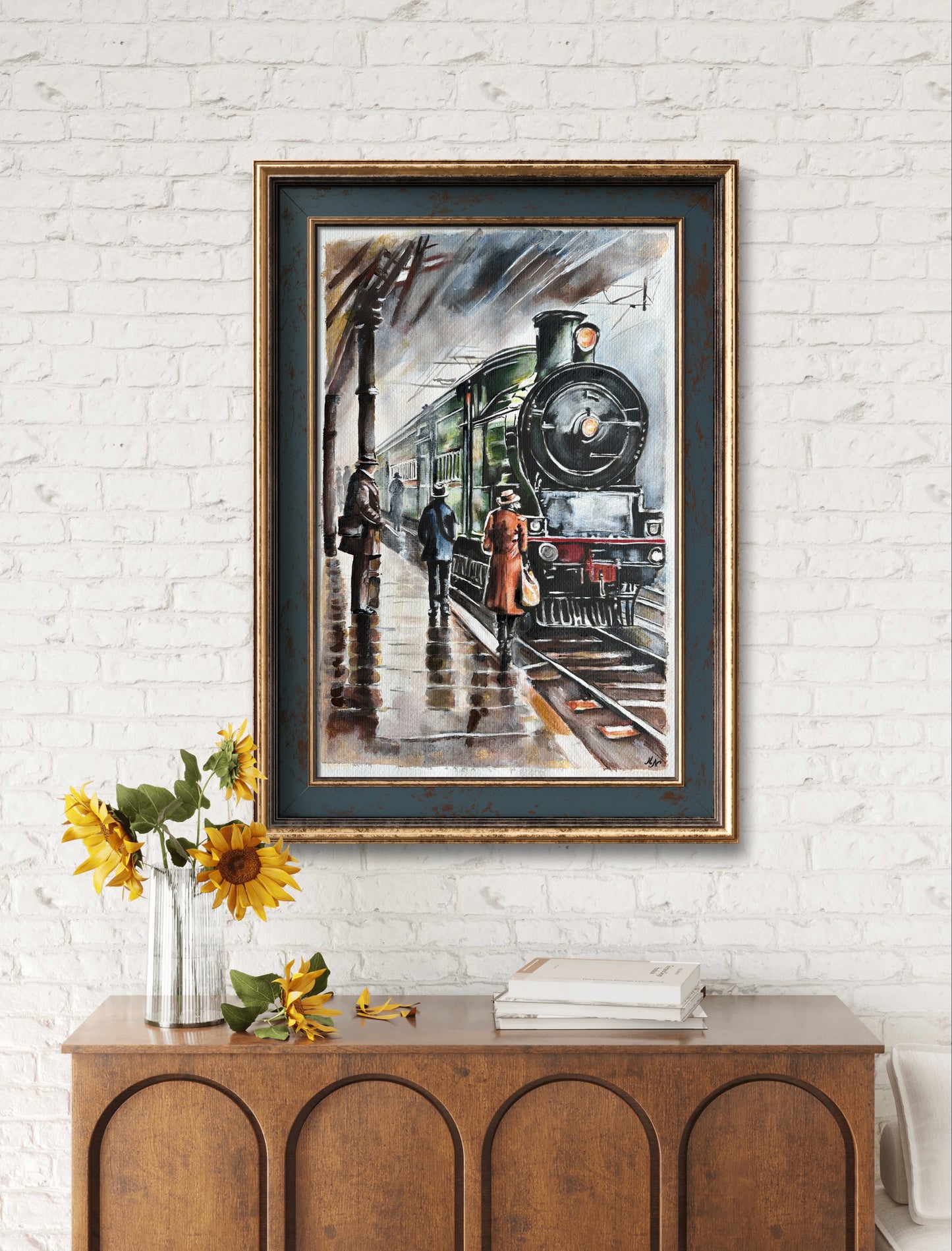 Experience the serenity of "Age of Steam," where the misty atmosphere and subdued hues evoke a sense of tranquility.