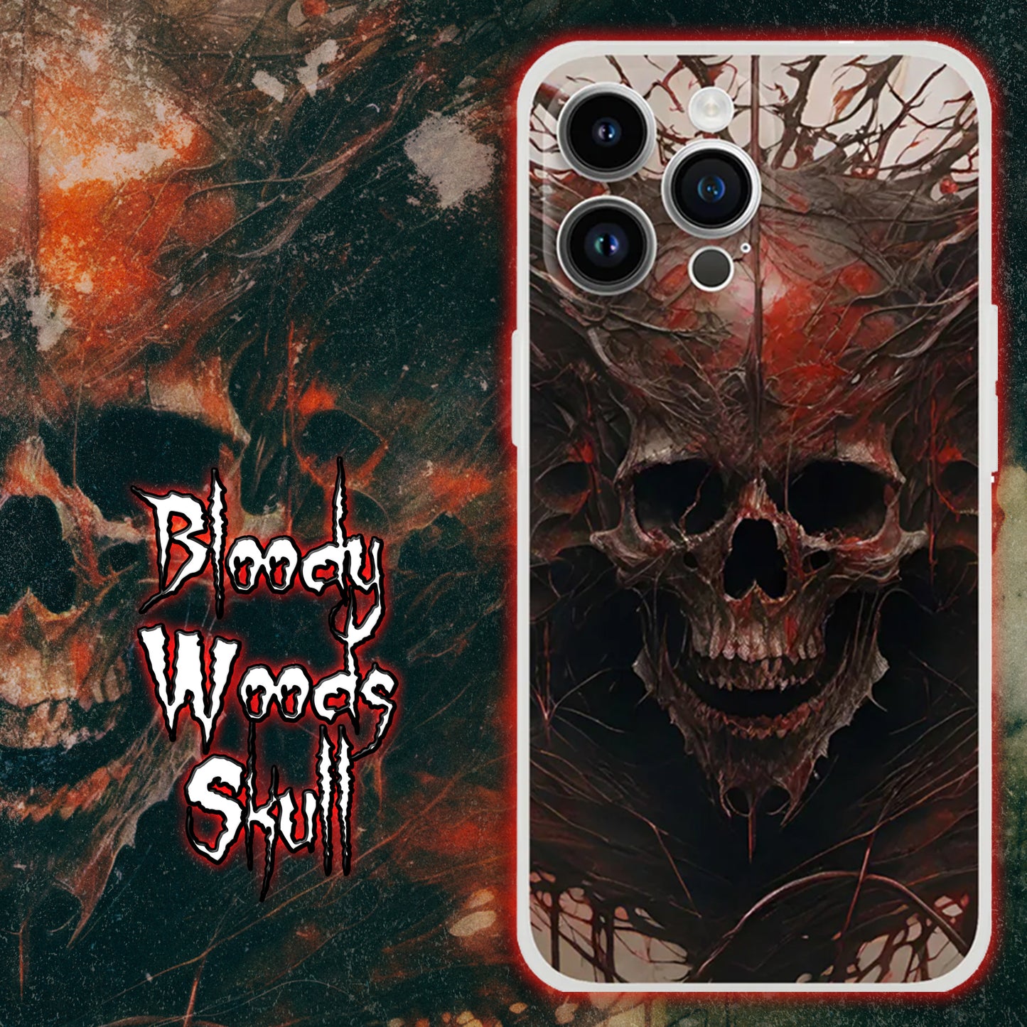 Bloody Woods Skull iPhone Case - Horror Phone Cases