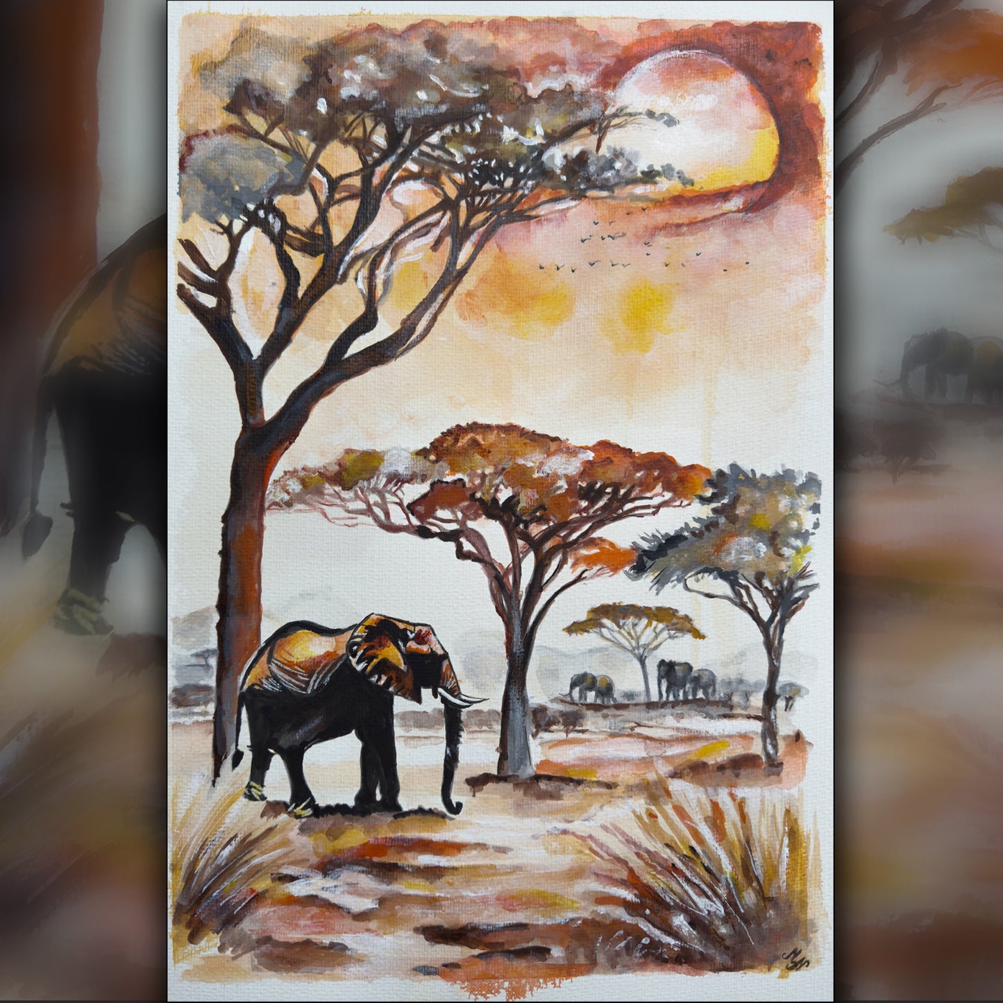 Captivating composition evoking the tranquility and allure of the African wilderness.