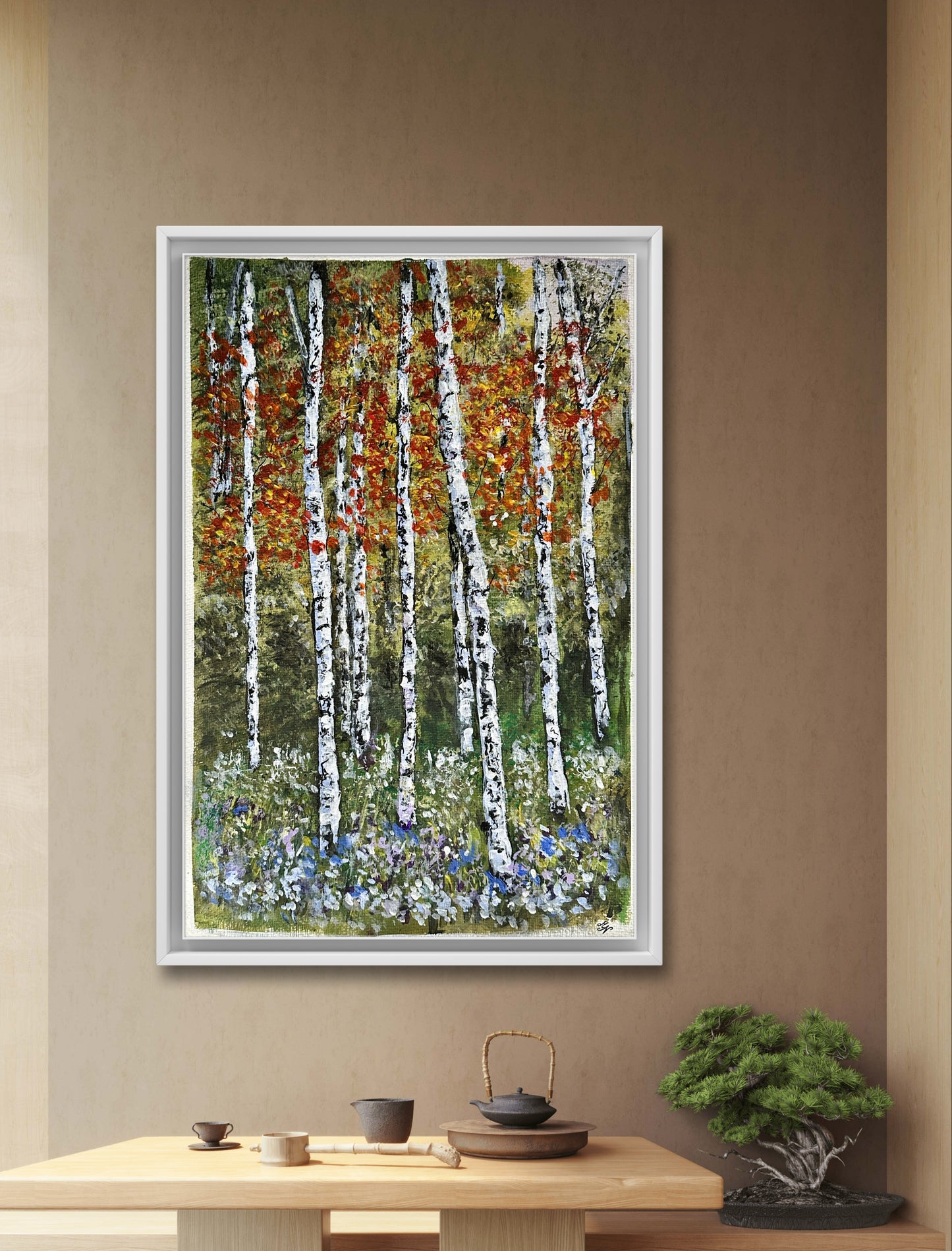 "Calming Aspen Grove" - Find solace and serenity among the tranquil aspen trees.