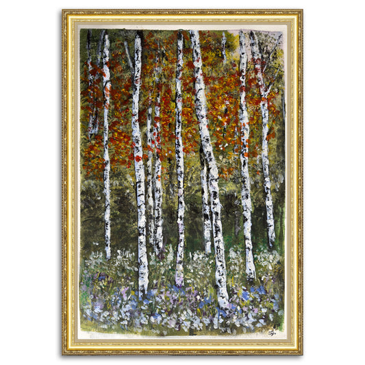 "Aspen Dreams" - Experience the tranquil beauty of nature in this impressionistic painting.