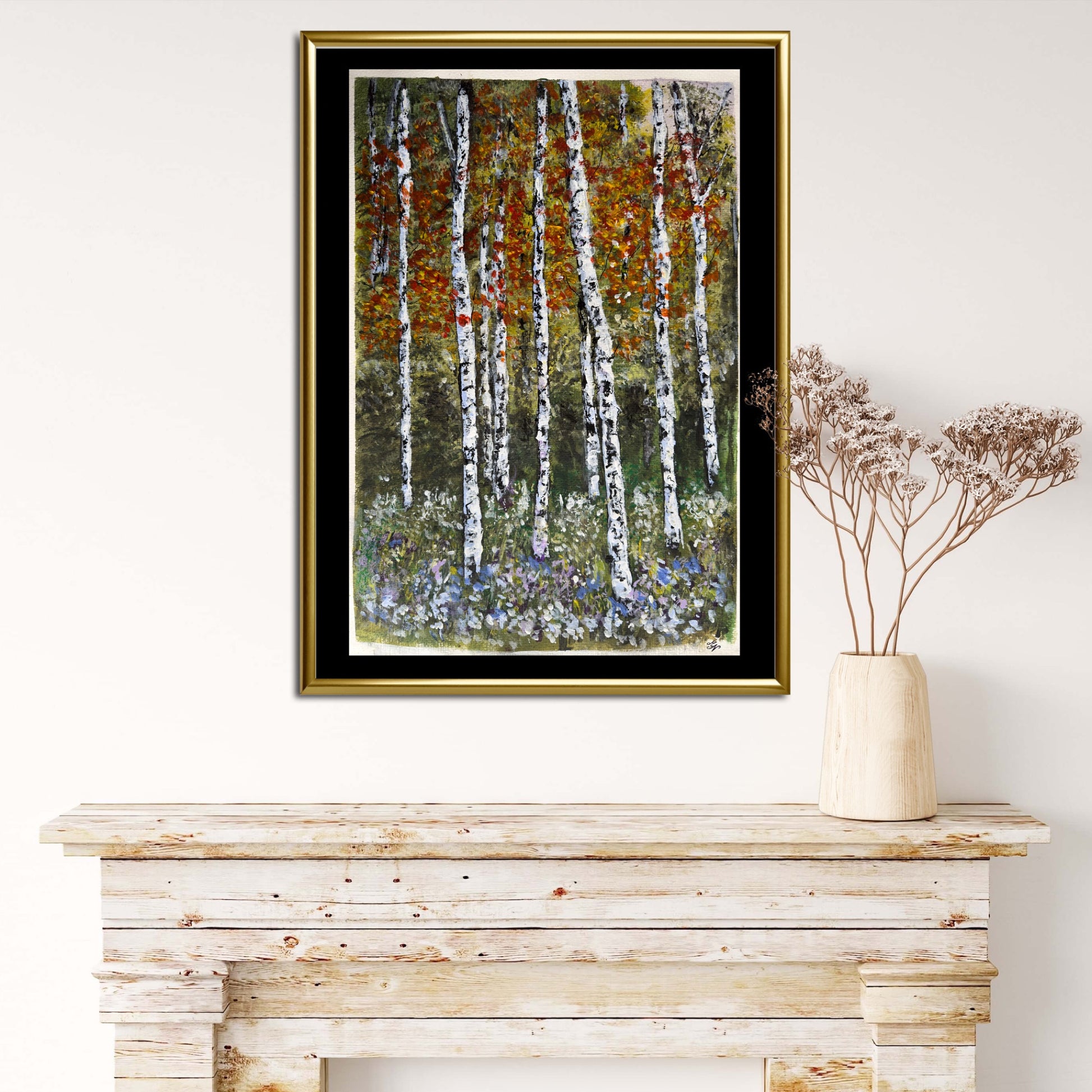 "Nature's Tranquility" - Capturing the serene essence of the woods through art.