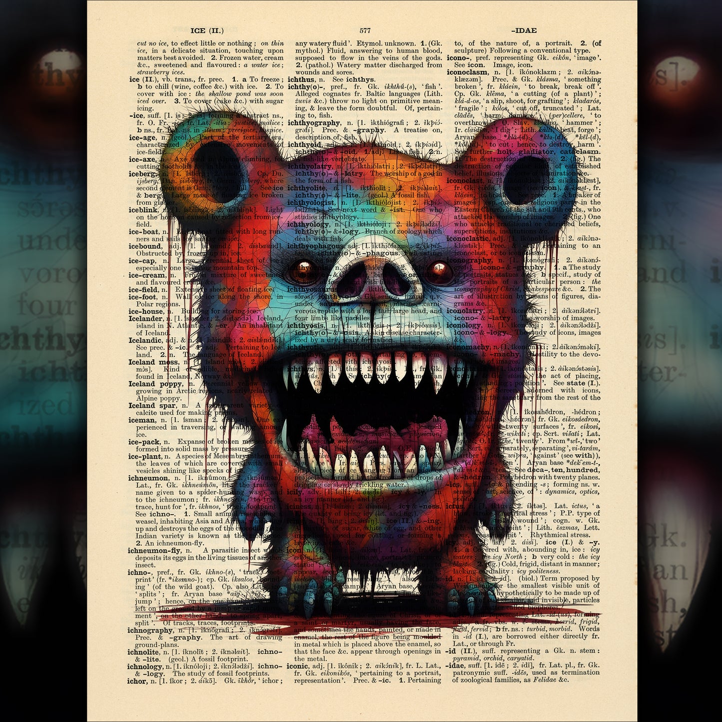 Limited edition The Horror Show Creepy Bear with a 19th-century photograph style.