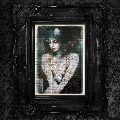 Sorrowful elegance in focus with the limited edition print: Entwined Melancholy Dreams.