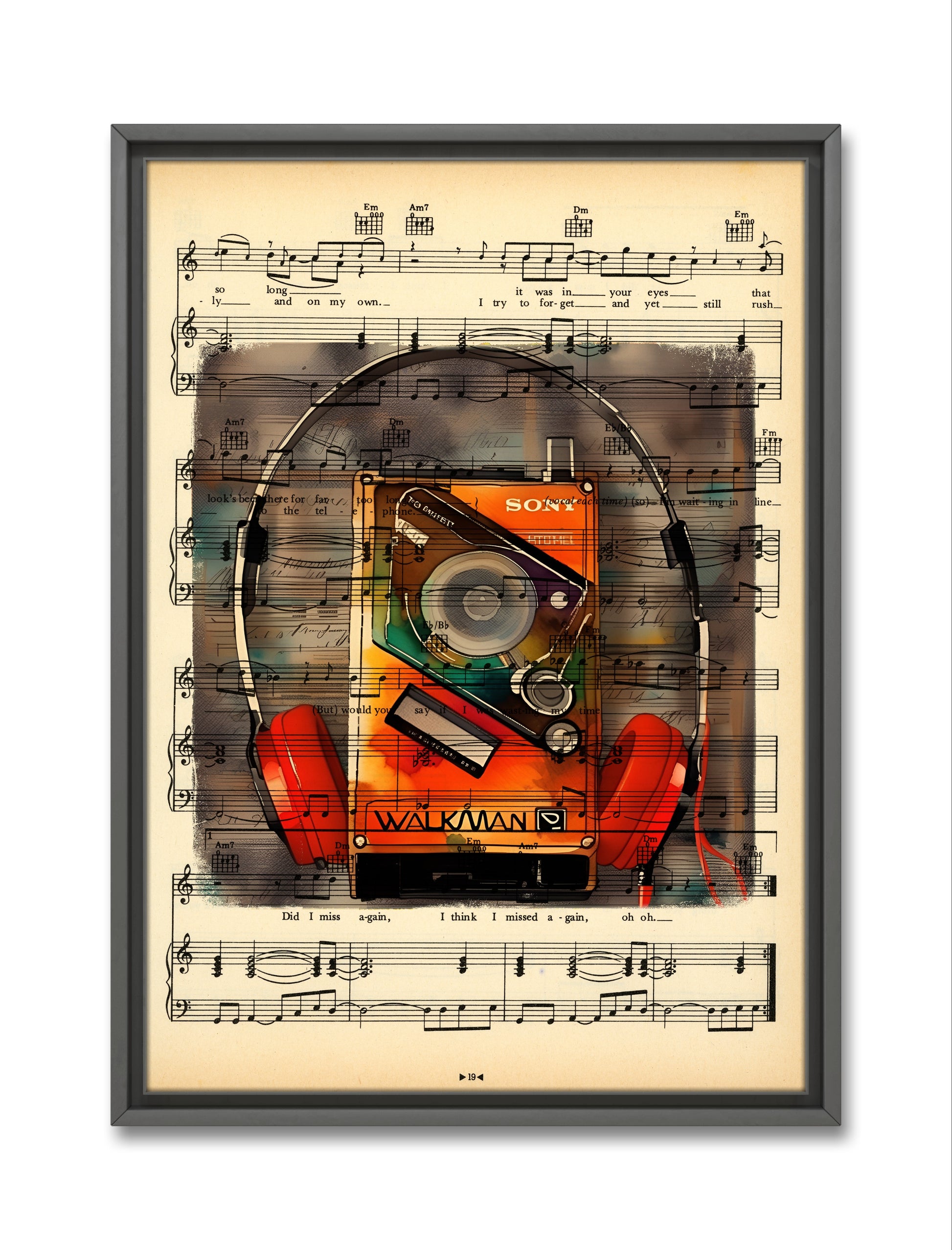 "Exclusive Walkman Art Print: Retro Music Collection"