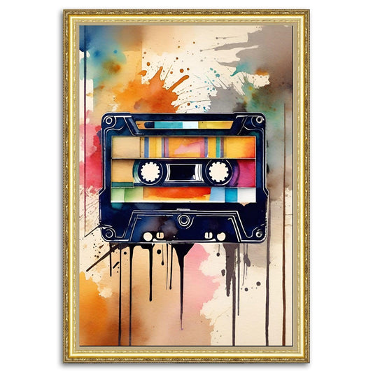 Retro Cassette Tape Rhythms 80s - ArtCursor
