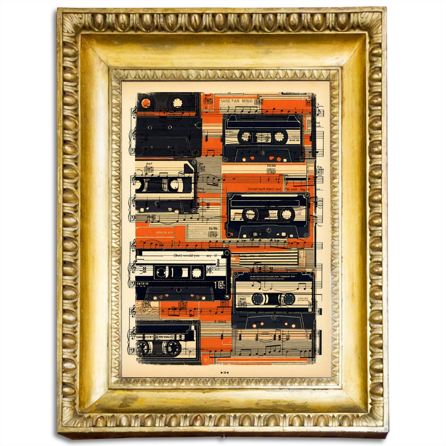 Retro Audio HiFi - Vintage Music Collection Print