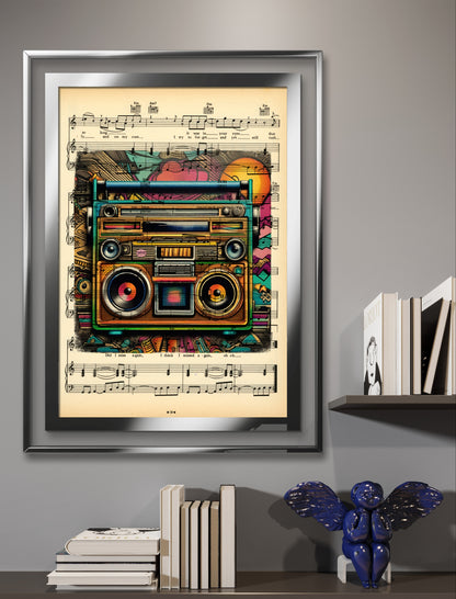 Vintage Music Player Illustration