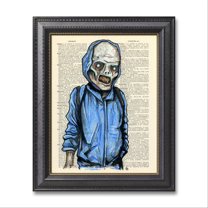 Creepy Zombie - A sinister character in a blue hoodie.